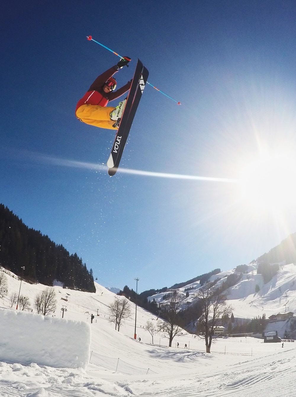 Action pur im Snowpark Saalbach width=