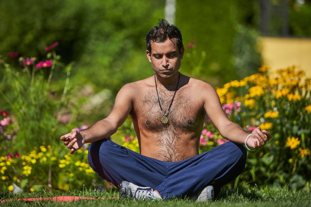 Niraj Naik in der Meditation